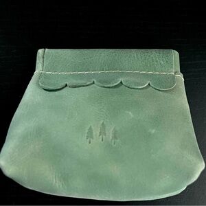 SOLD Portland Leather goods cucumber penny pouch